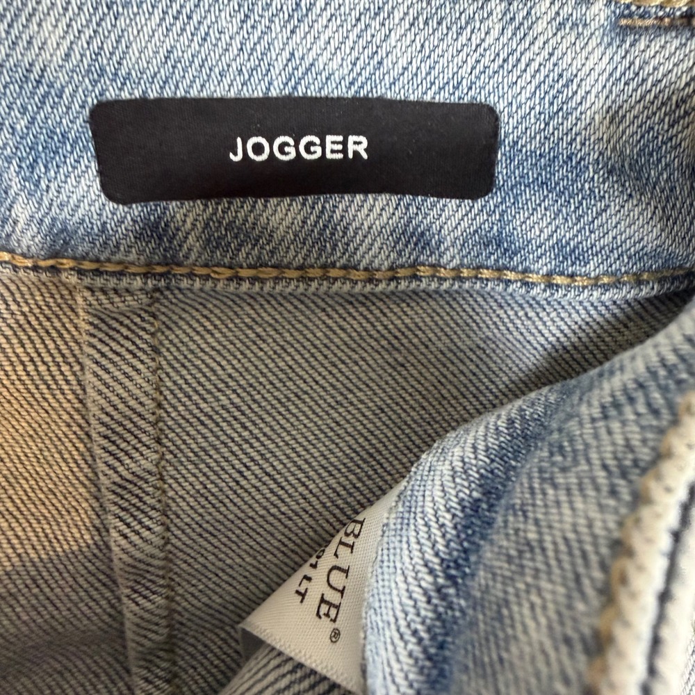 Judy Blue Light Wash Denim Joggers High Waist Drawstring Jeans LT Size 0/24 - Picture 7 of 9
